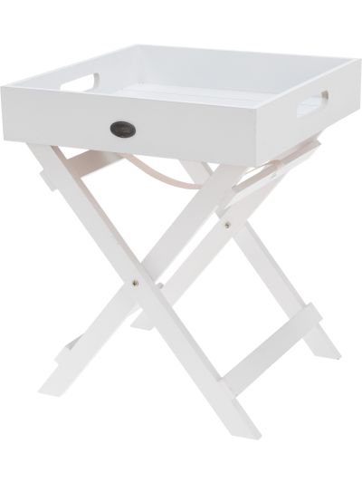 SERVING TRAY WOOD WHITE