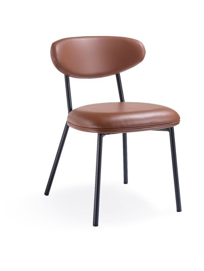 Powder coated steel frame+High density foam+PVC seat(X208) B2301 Dining Chair