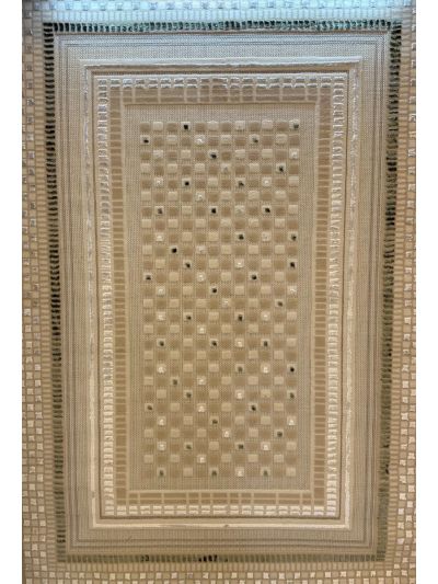 GSM_HOME_LIVA_GREEN & CREAM 100*200CM (Rectangle) 0F689A