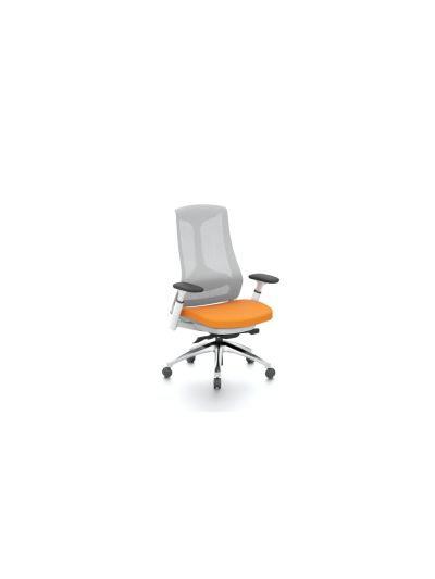 Staff Chair Grey + Orange 750W*635D*1180mm (KQ-004-B)