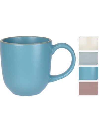 MUG STONEWARE 4ASS CLR