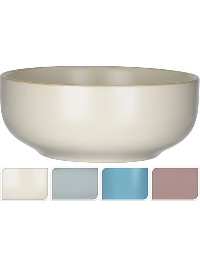 BOWL STONEWARE 4ASS CLR