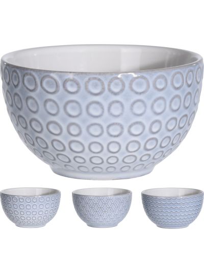 BOWL STONEWARE 300ML 3ASS