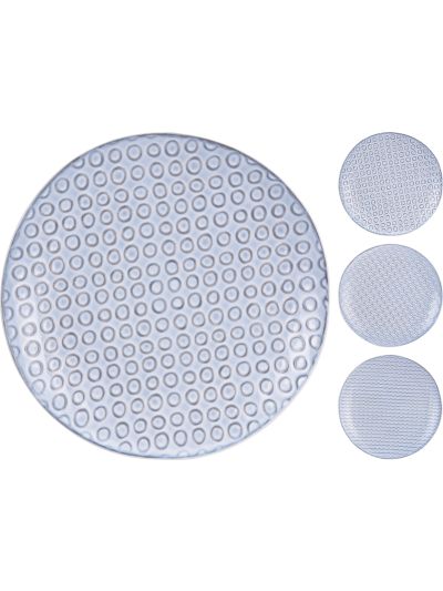 PLATE STONEWARE 21CM 3ASS
