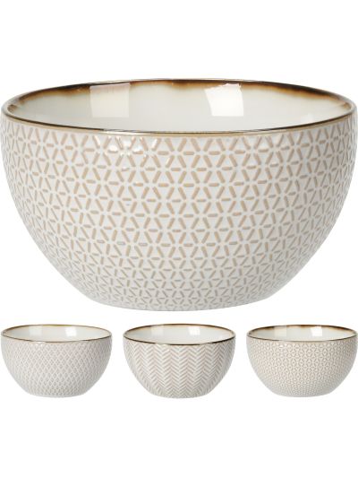 BOWL 650ML STONEWARE 4ASS