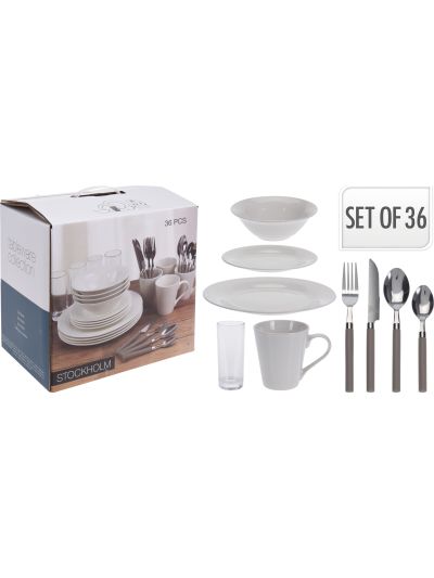 DINNER SET PORCELAIN 36PCS