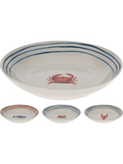 PLATE DEEP 20CM PORCELAIN 3ASS