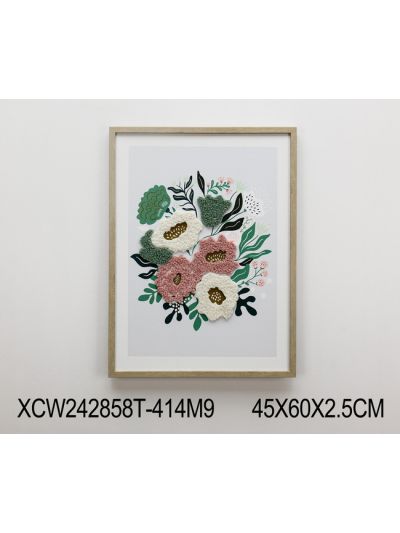 Emily A Framed Canvas with 3D Objects 45X60X2.5CM (XCW242858T)