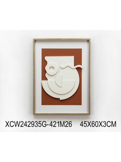 Madrid B Framed Canvas with 3D Objects 45X60X3CM (XCW242935G)