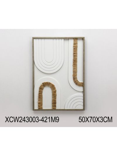 Muse B Framed Canvas with 3D Objects 50X70X3CM (XCW243003)