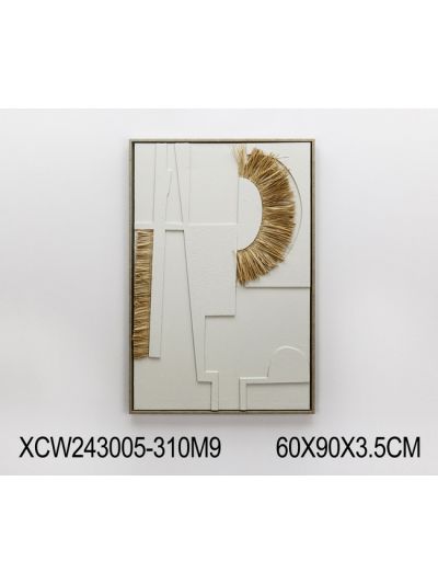 Lucy A Framed Canvas with 3D Objects 60X90X3.5CM (XCW243005)