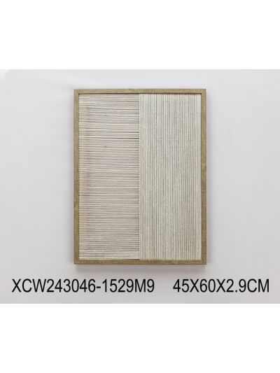 Beige B Framed Canvas with 3D Objects 45X60X2.9CM (XCW243046)