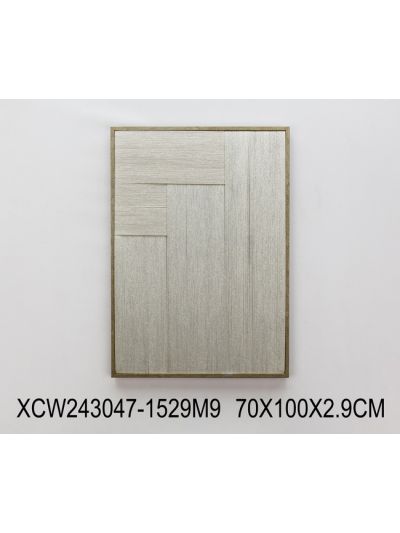 Beige C Framed Canvas with 3D Objects 70X100X2.9CM (XCW243047)