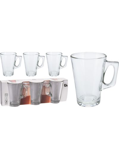 COFFEE TEA GLASS SET OF 3PCS