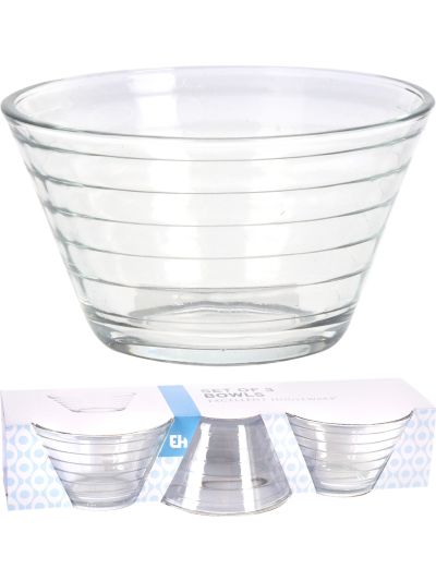 BOWL GLASS SET OF 3PCS